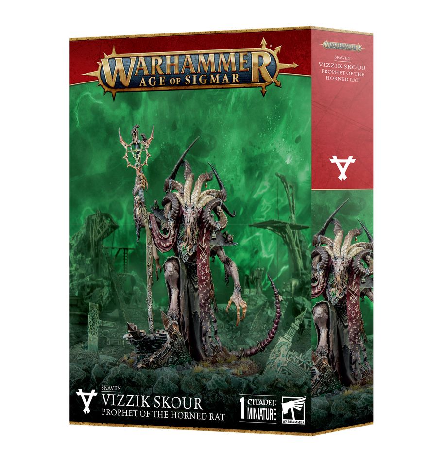WARHAMMER AGE OF SIGMAR: SKAVEN VIZZIK SKOUR PROPHET OF THE HORNED RAT