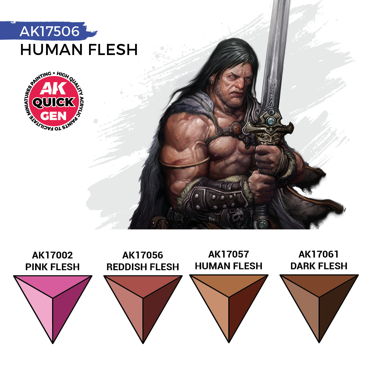 AK INTERACTIVE: HUMAN FLESH (QUICK GEN SET)