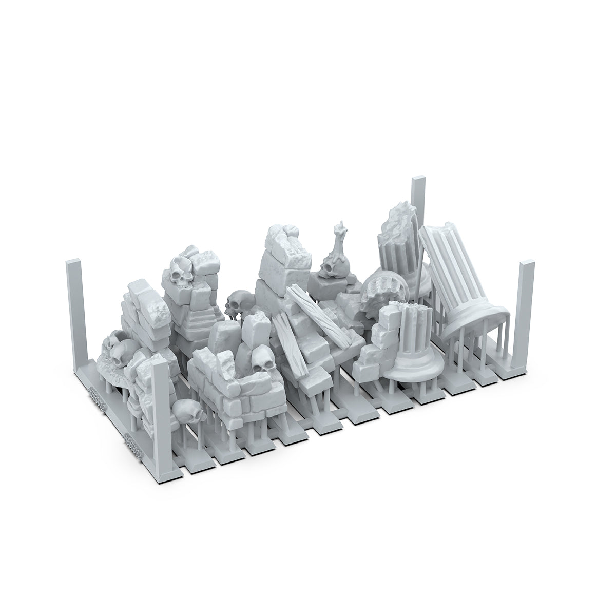 AK INTERACTIVE: VILLAGE RUINS - BASING BITS 12 PCS