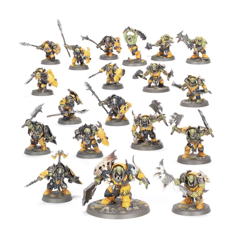 WARHAMMER AGE OF SIGMAR: SPEARHEAD ORRUK WARCLANS IRONJAWZ BIGMOB