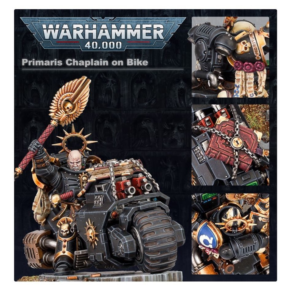 WARHAMMER 40K: SPACE MARINES PRIMARIS CHAPLAIN ON BIKE