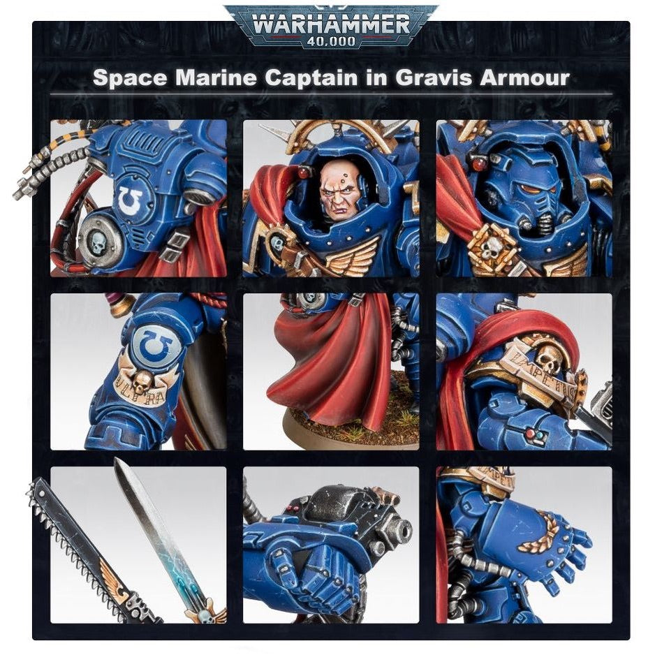 WARHAMMER 40K: SPACE MARINES CAPTAIN IN GRAVIS ARMOUR
