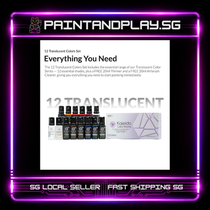 KALEIDO COLORWORKS: 12 PRIMARY TRANSLUCENT COLORS SET