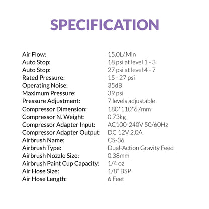 GAAHLERI: AMBITION SERIES GTS-06 SERENAIR MINI COMPRESSOR & AIRBRUSH