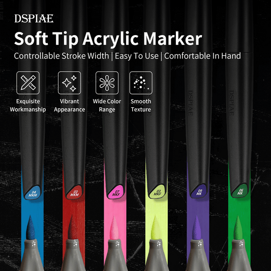 DSPIAE: MKM/MKS/MKA ACRYLIC SOFT TIPPED MARKERS FOR PLASTIC MODELS