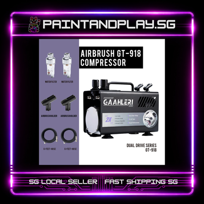 GAAHLERI: DUAL DRIVE SERIES GT-918 AIRBRUSH COMPRESSOR