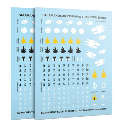WARHAMMER 40K: SALAMANDERS PRIMARIS UPGRADES & TRANSFRS