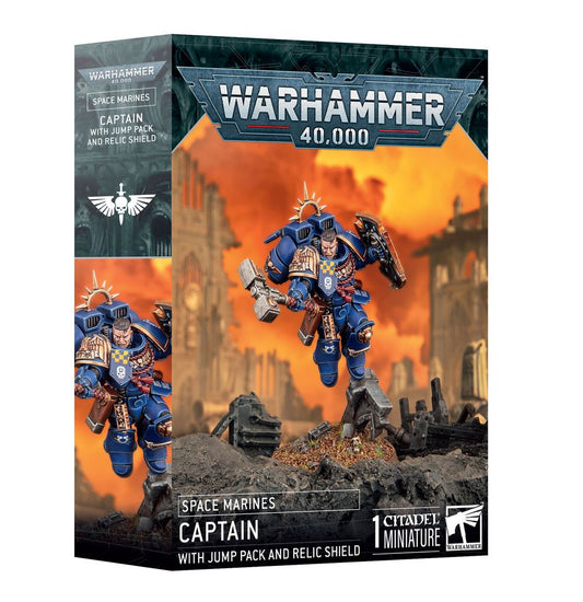 WARHAMMER 40K: SPACE MARINES CAPTAIN WITH JUMP PACK & RELIC SHIELD