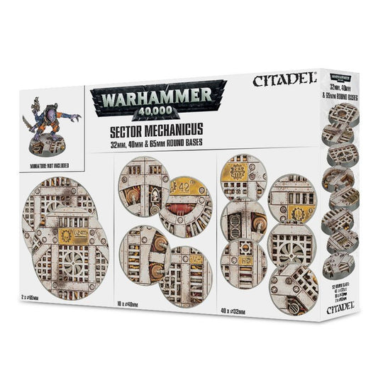 WARHAMMER 40K: SECTOR MECHANICUS 32MM, 40MM & 65MM ROUND INDUSTRIAL BASES