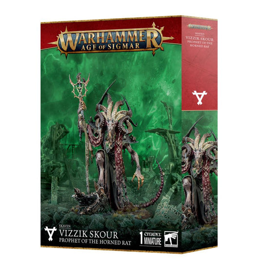 WARHAMMER AGE OF SIGMAR: SKAVEN VIZZIK SKOUR PROPHET OF THE HORNED RAT