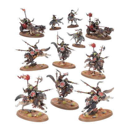 WARHAMMER AGE OF SIGMAR: SPEARHEAD GLOOMSPITE GITZ SNARLPACK HUNTAZ