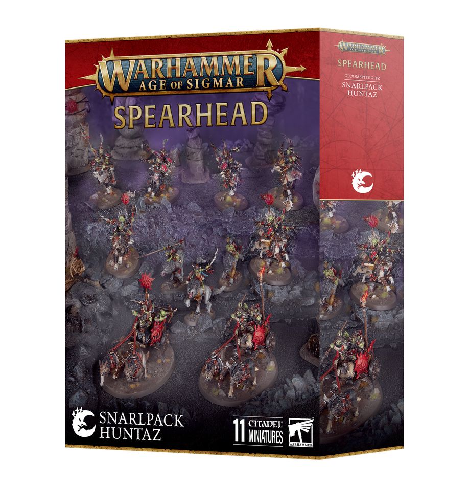 WARHAMMER AGE OF SIGMAR: SPEARHEAD GLOOMSPITE GITZ SNARLPACK HUNTAZ