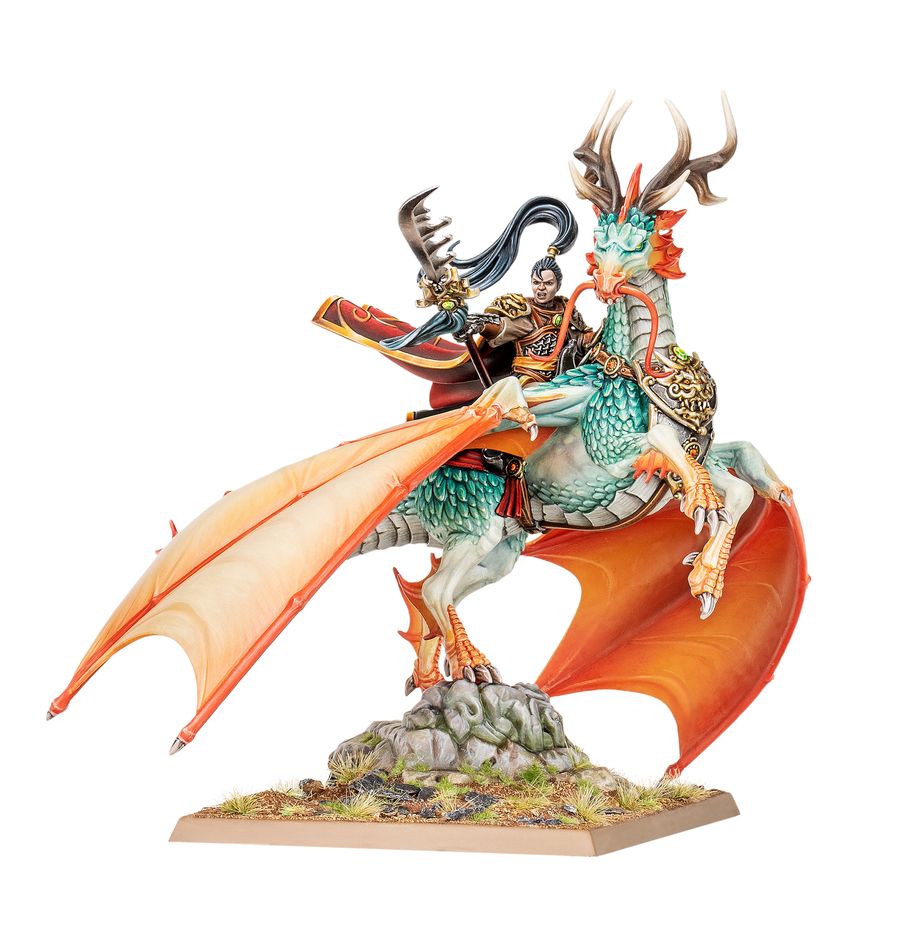 WARHAMMER THE OLD WORLD: SHUGENGAN LORD ON GREAT SPIRIT LONGMA