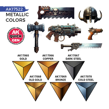 AK INTERACTIVE: METALLICS – QUICK GEN SET