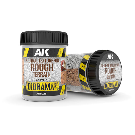 AK INTERACTIVE: NEUTRAL TEXTURE FOR ROUGH TERRAINS - 250ML - BASE PRODUCT (ACRYLIC)