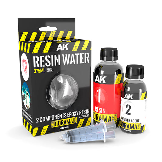 AK INTERACTIVE: RESIN WATER 2-COMPONENTS EPOXY RESIN - 375ML