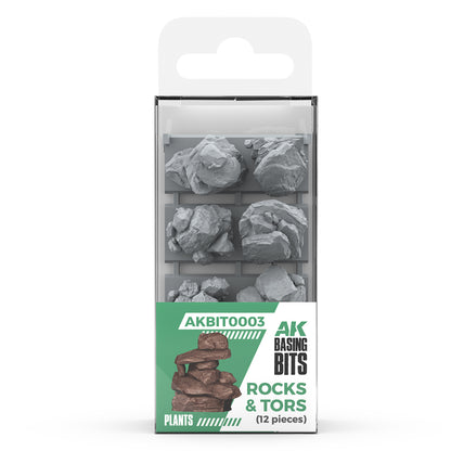 AK INTERACTIVE: ROCKS & TORS - BASING BITS 12 PCS