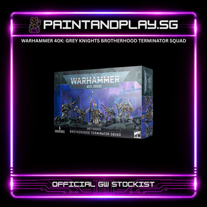 WARHAMMER 40K: GREY KNIGHTS ARMY SQUAD HUB - DREADKNIGHT, TERMINATORS & CROWE