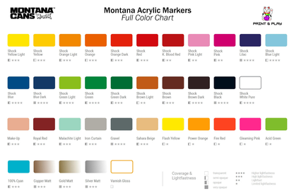 MONTANA: ACRYLIC PAINT REFILL (25ML)