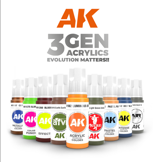 AK INTERACTIVE: 3GEN ACRYCLICS  AK11001-AK11100 (17ML)