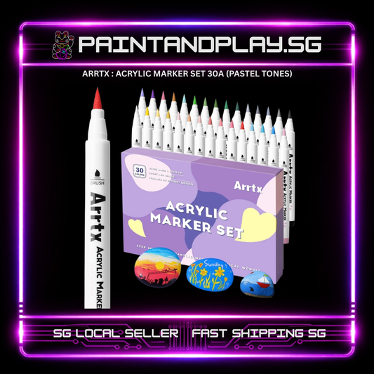 ARRTX : ACRYLIC MARKER SETS OF 30 (A/B/C/D/E/F)