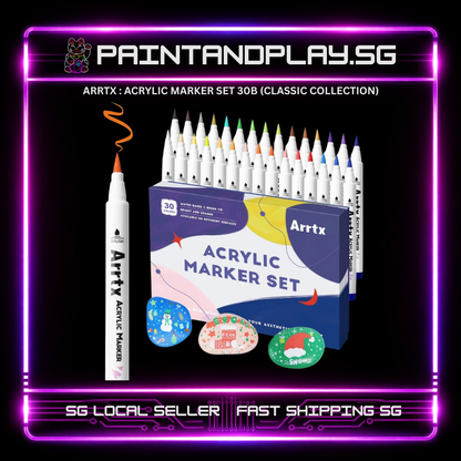ARRTX : ACRYLIC MARKER SETS OF 30 (A/B/C/D/E/F)