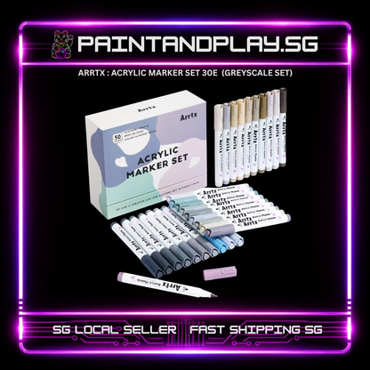 ARRTX : ACRYLIC MARKER SETS OF 30 (A/B/C/D/E/F)