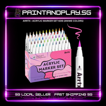 ARRTX : ACRYLIC MARKER SETS OF 60 (A/B/C)