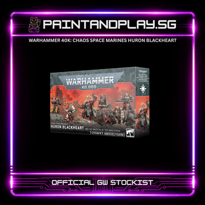 WARHAMMER 40K: CHAOS SPACE MARINES REBEL SQUAD & HEROES HUB - ABADDON, HURON & DEFILER