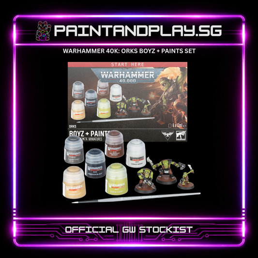 WARHAMMER 40K : ORKS BOYZ + PAINTS SET