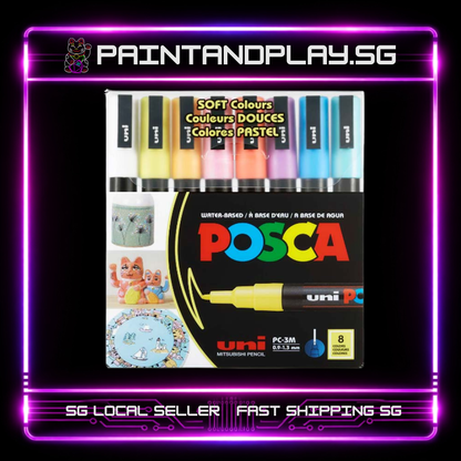 POSCA MARKER PC-3M/8C BASIC COLOR 0.9MM-1.3MM