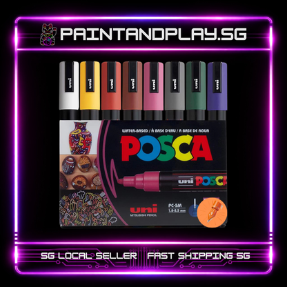 POSCA MARKER PC-5M/8C BASIC COLOR 1.8MM-2.5MM