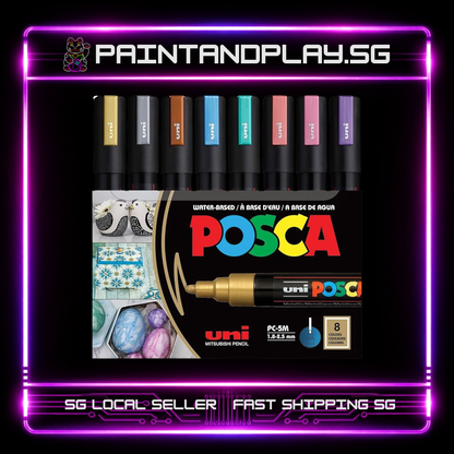 POSCA MARKER PC-5M/8C BASIC COLOR 1.8MM-2.5MM