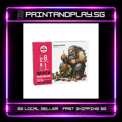 AK INTERACTIVE: QUICK STARTER SET (8 QUICK GEN + 1 MEDIUM + 1 FREE BRUSH)