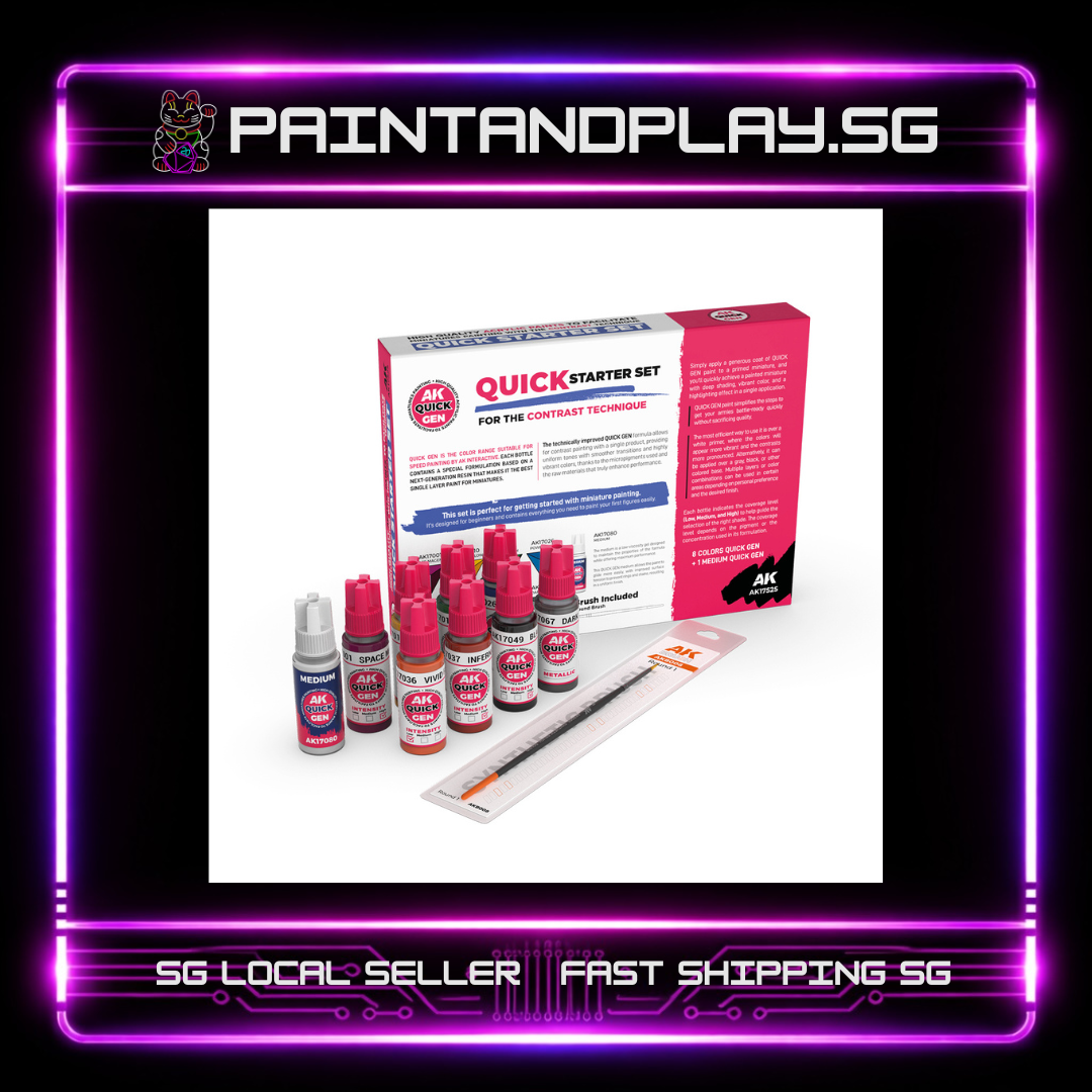 AK INTERACTIVE: QUICK STARTER SET (8 QUICK GEN + 1 MEDIUM + 1 FREE BRUSH)