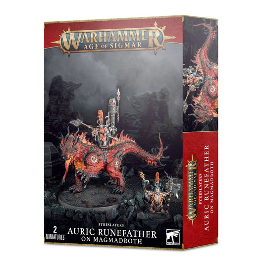 WARHAMMER AGE OF SIGMAR: FYRESLAYERS AURIC RUNEFATHER ON MAGMADROTH