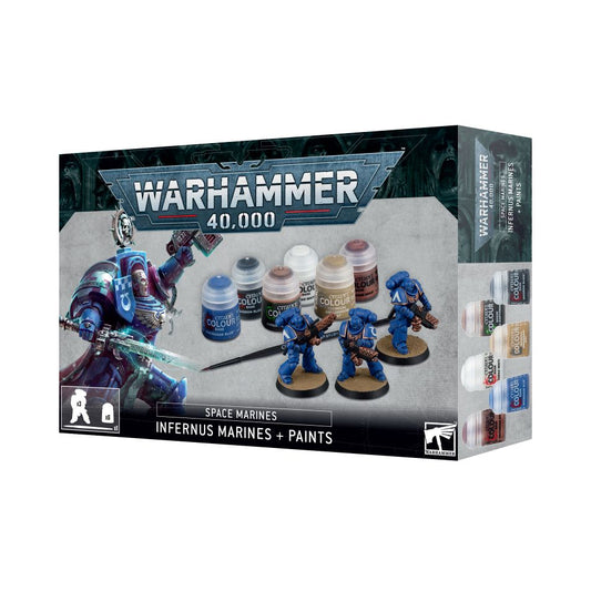 WARHAMMER 40K:SPACE MARINES INFERNUS MARINES + PAINTS SET