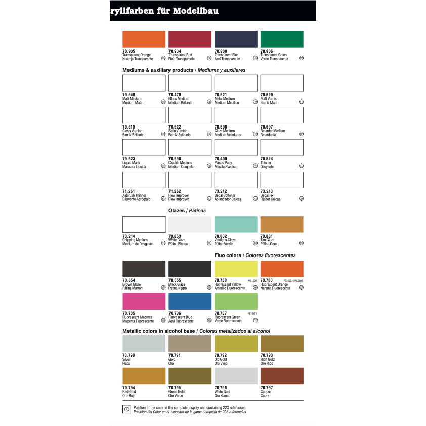 VALLEJO MODEL COLOR (AV70.730 - AV70.898)