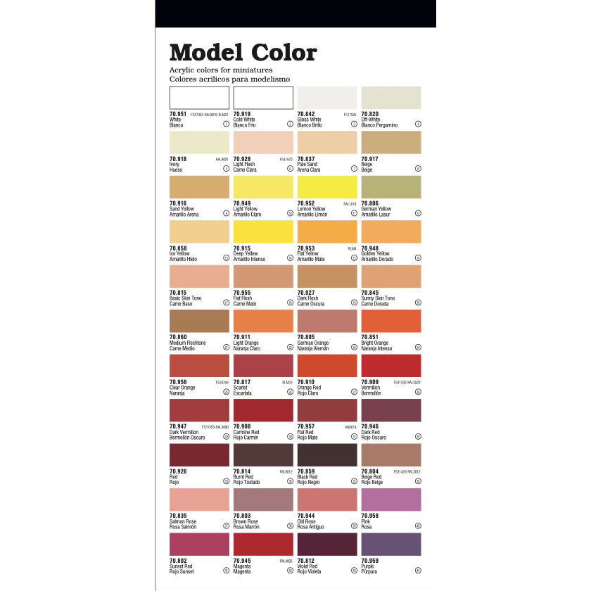VALLEJO MODEL COLOR (AV70.730 - AV70.898)