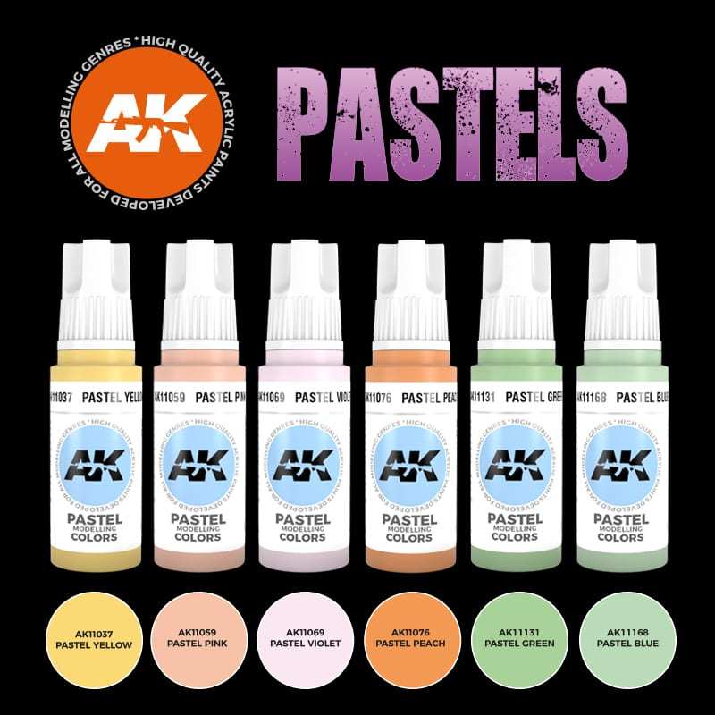AK INTERACTIVE: 3GEN ACRYLICS PASTELS COLOR SET