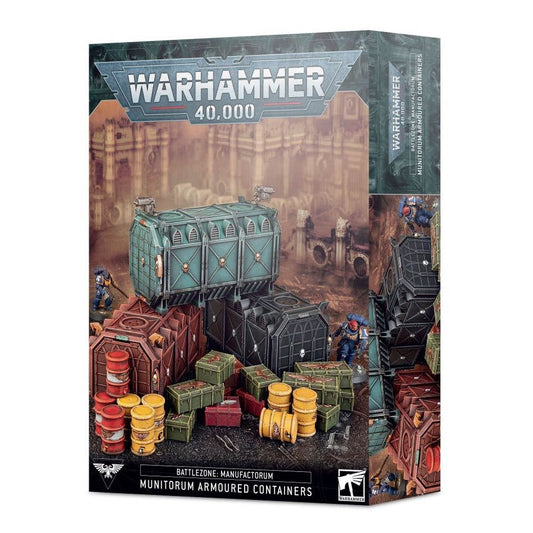 WARHAMMER 40K: BATTLEZONE MANUFACTORUM MUNITORUM ARMOURED CONTAINERS