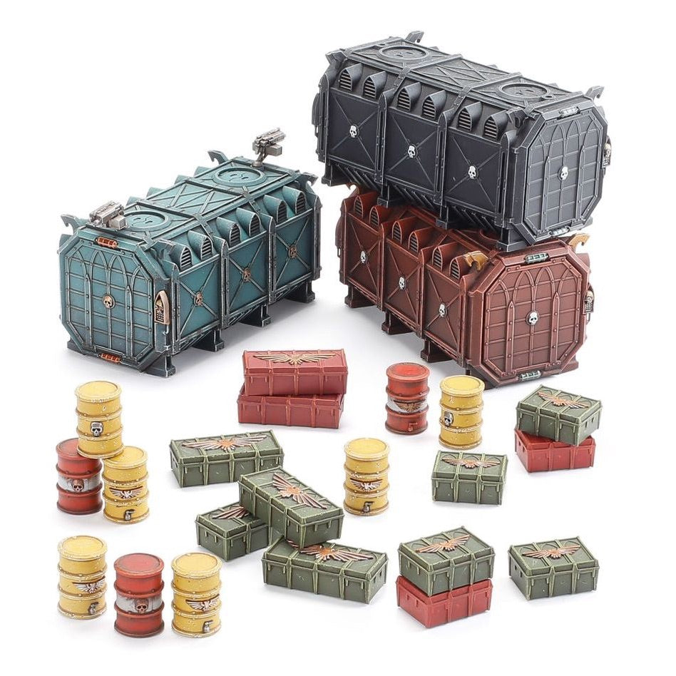 WARHAMMER 40K: BATTLEZONE MANUFACTORUM MUNITORUM ARMOURED CONTAINERS