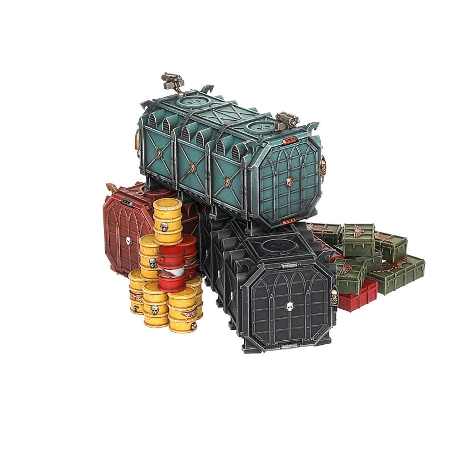 WARHAMMER 40K: BATTLEZONE MANUFACTORUM MUNITORUM ARMOURED CONTAINERS