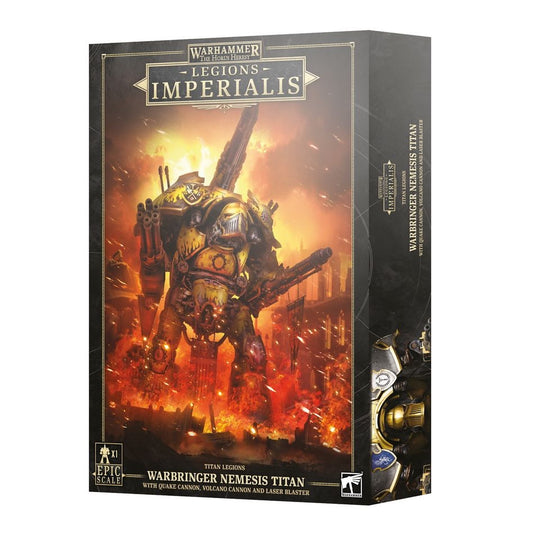 WARHAMMER THE HORUS HERESY: LEGIONS IMPERIALIS WARBRINGER NEMESIS TITAN W/ QUAKE CANNON, VOLCANO CANNON, & LASER BLASTER