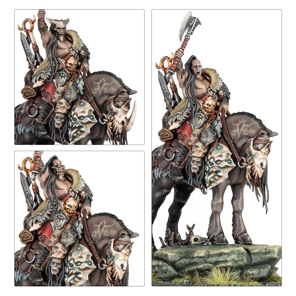 WARHAMMER AGE OF SIGMAR: SLAVES TO DARKNESS DARKOATH CHIEFTAIN ON WARSTEED