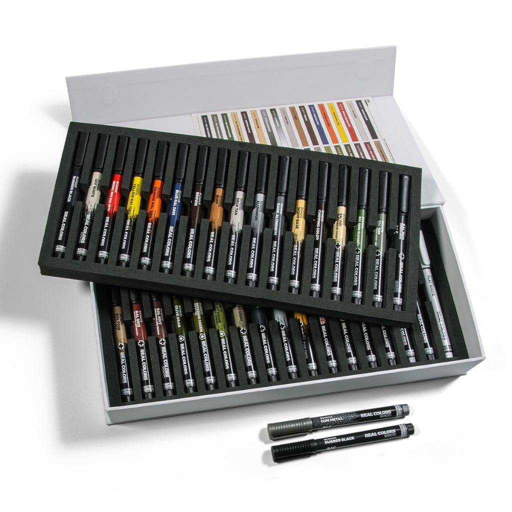 AK INTERACTIVE: SPECIAL BOX REAL COLORS MARKERS - 34UNITS
