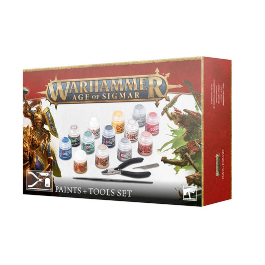 WARHAMMER AGE OF SIGMAR: PAINTS + TOOLS SET