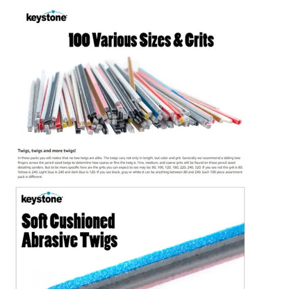 KEYSTONE SANDING TWIGS (5 PACKS of 20)