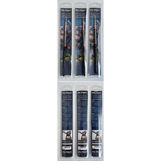 DA VINCI MINIATURE MAESTRO SERIES 76 ROUND, SHORT AND POINTED KOLINSKY SABLE BRUSHES